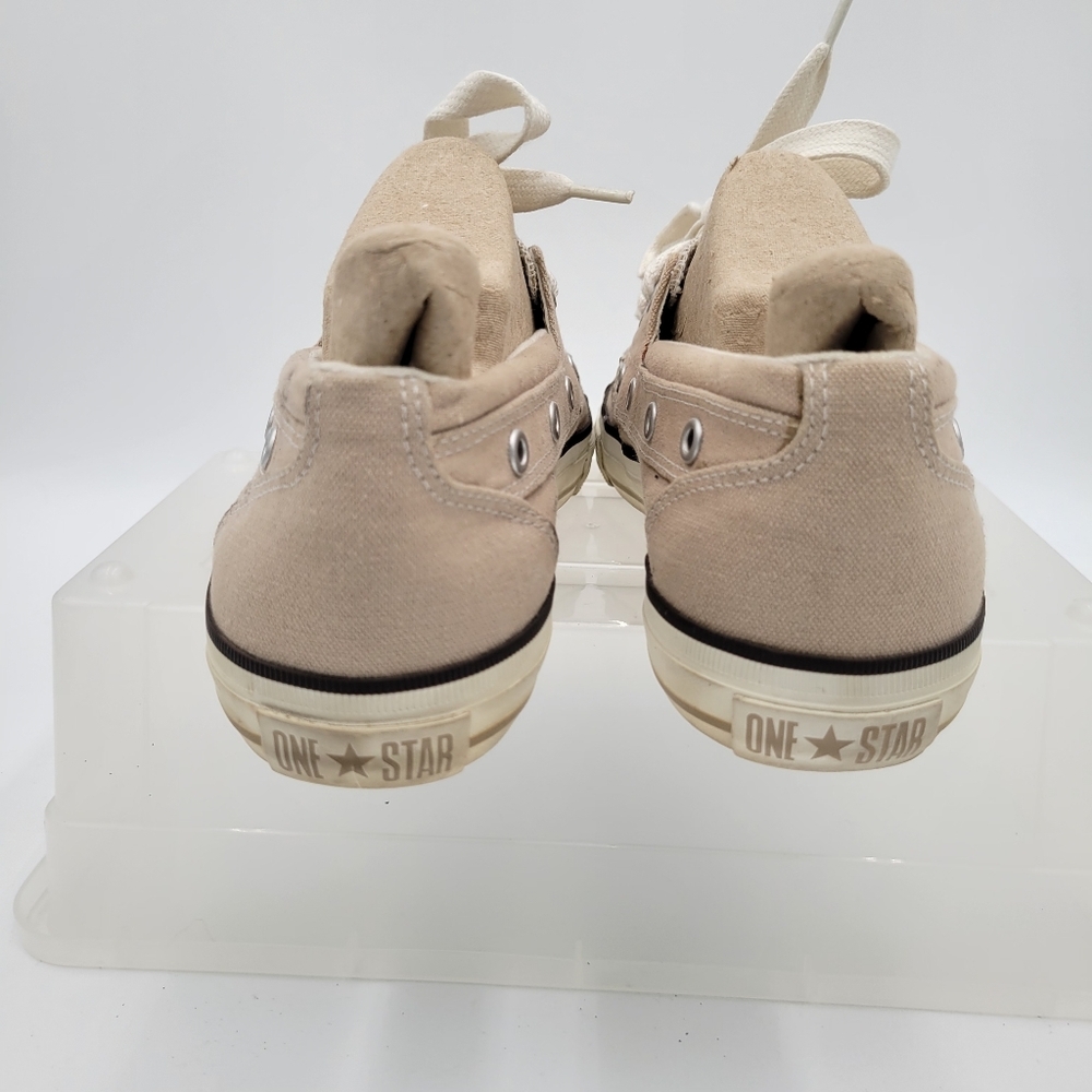Mens Converse One Star Canvas Boat shoe Tan/Khaki/Light Brown Size 7.5 - Picture 9 of 12